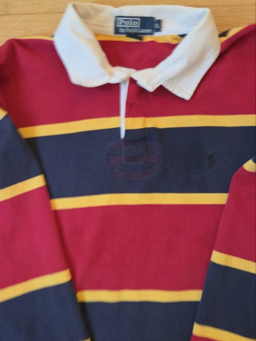 Vintage Polo Ralph Lauren Striped Long Sleeve Rugby Shirt - Men's XL